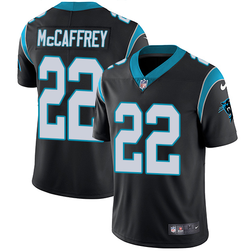 Nike Panthers #22 Christian McCaffrey Black Team Color Youth Stitched NFL Vapor Untouchable Limited Jersey